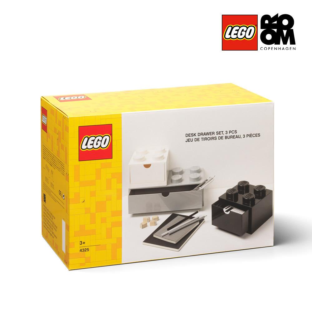 레고 책상용 서랍형 정리함 세트 (블랙 외 2) 43250801