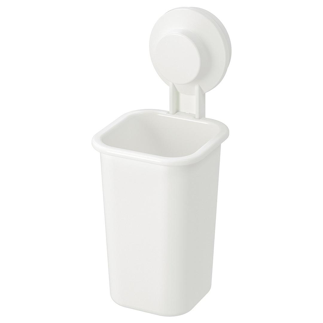 TISKEN Porte brosses à dents avec ventouse - blanc