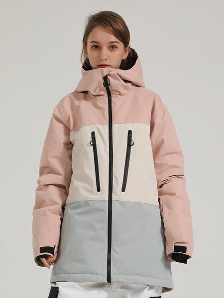 Gsou Snow Women's Pink Ski Jacket Windproof Snowboard Jacket