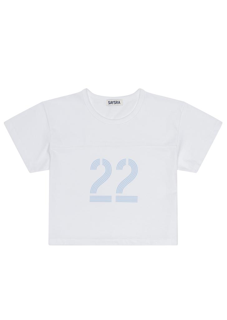 22 LUGBY CROP TEE, WHITH