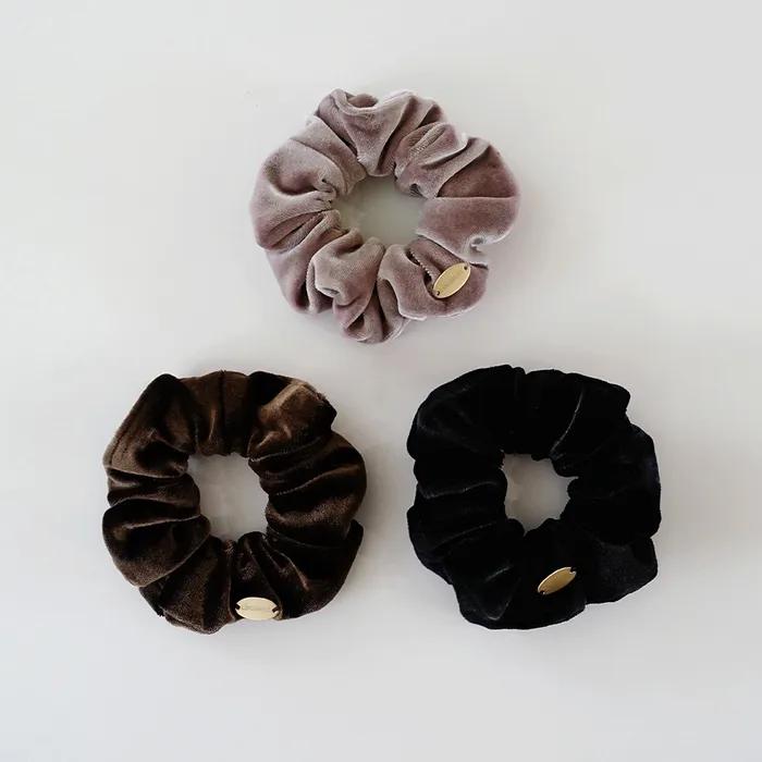 [3set] velvet mini scrunchie
