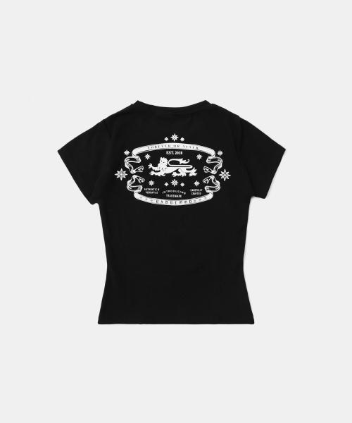 미스틱 로고 져지 숏슬리브 슬림핏 - 블랙