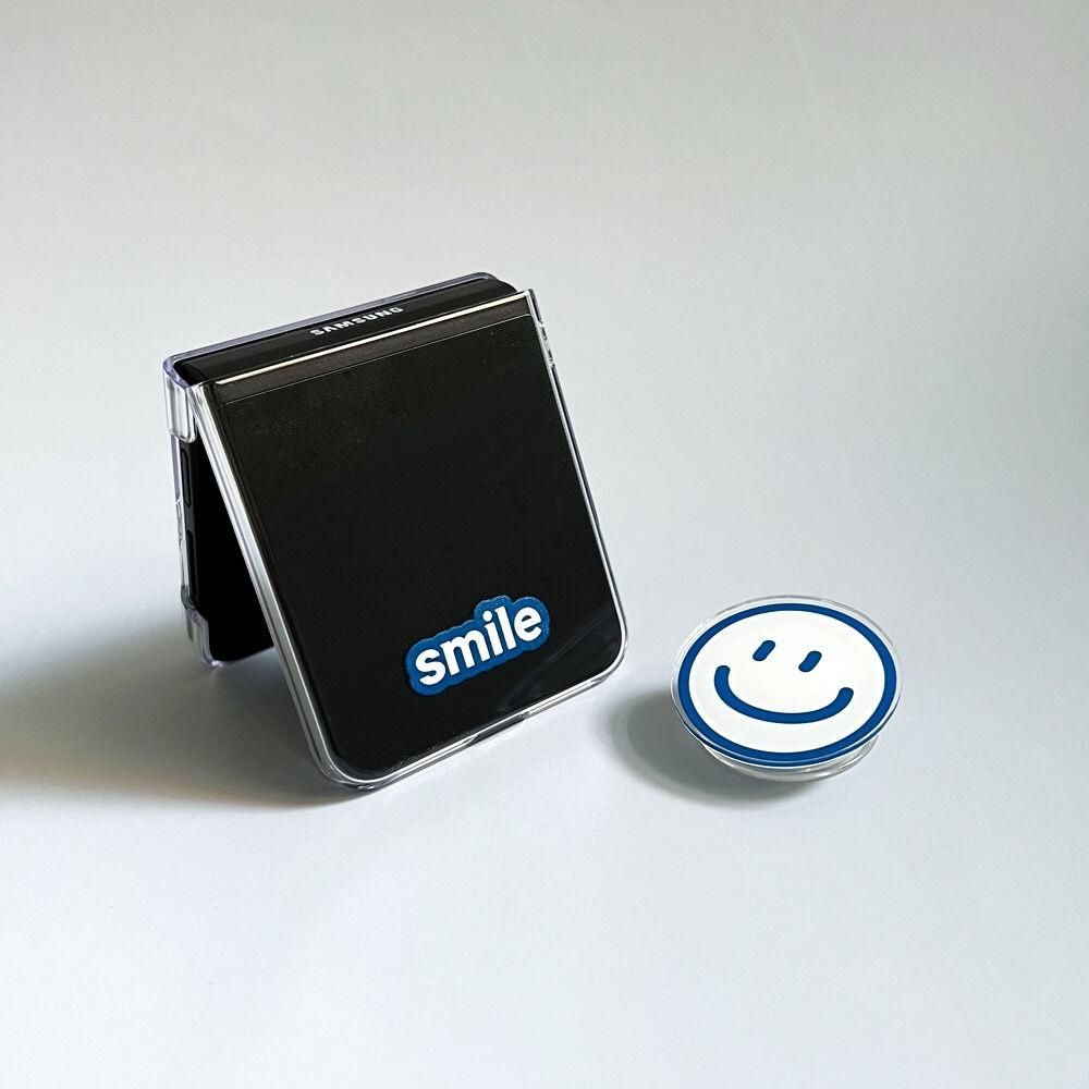 (Z플립3.4.5 케이스) Smile White (투명 하드케이스)