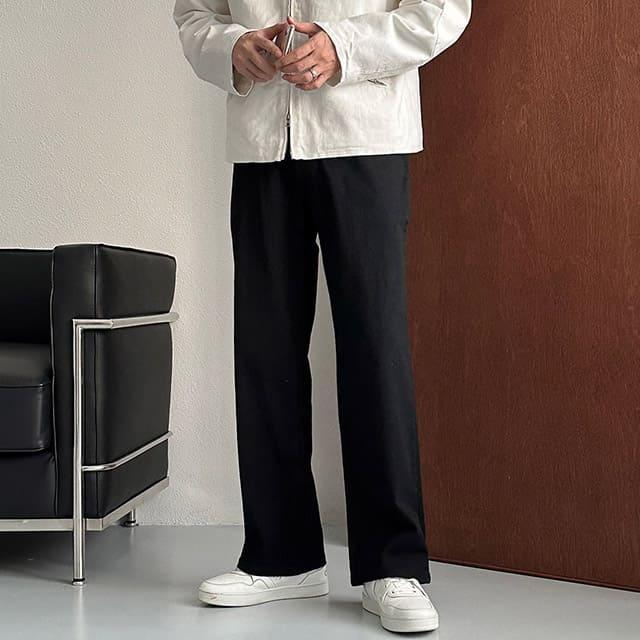 모란 세미와이드 뒷밴딩 치노 팬츠