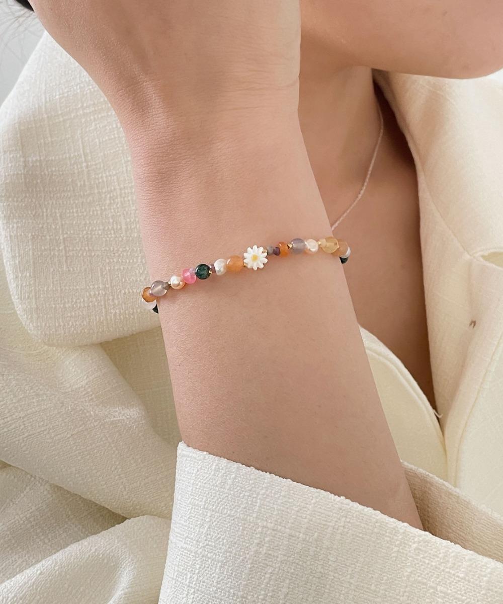 트로피칼 원석 비즈 팔찌 (2color)