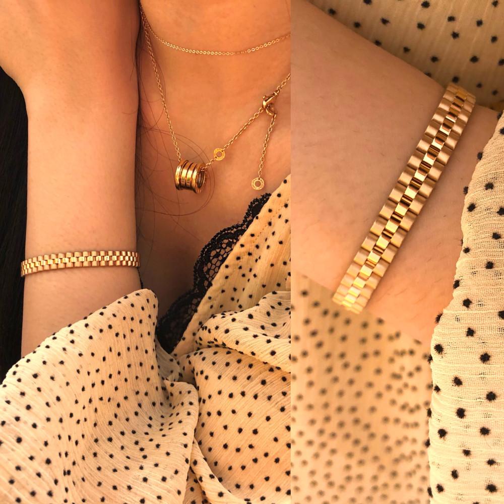 18k 14k 데일리 로렉스 금팔찌(6mm) /남여공용 시계줄 디자인 기념일 부산금방