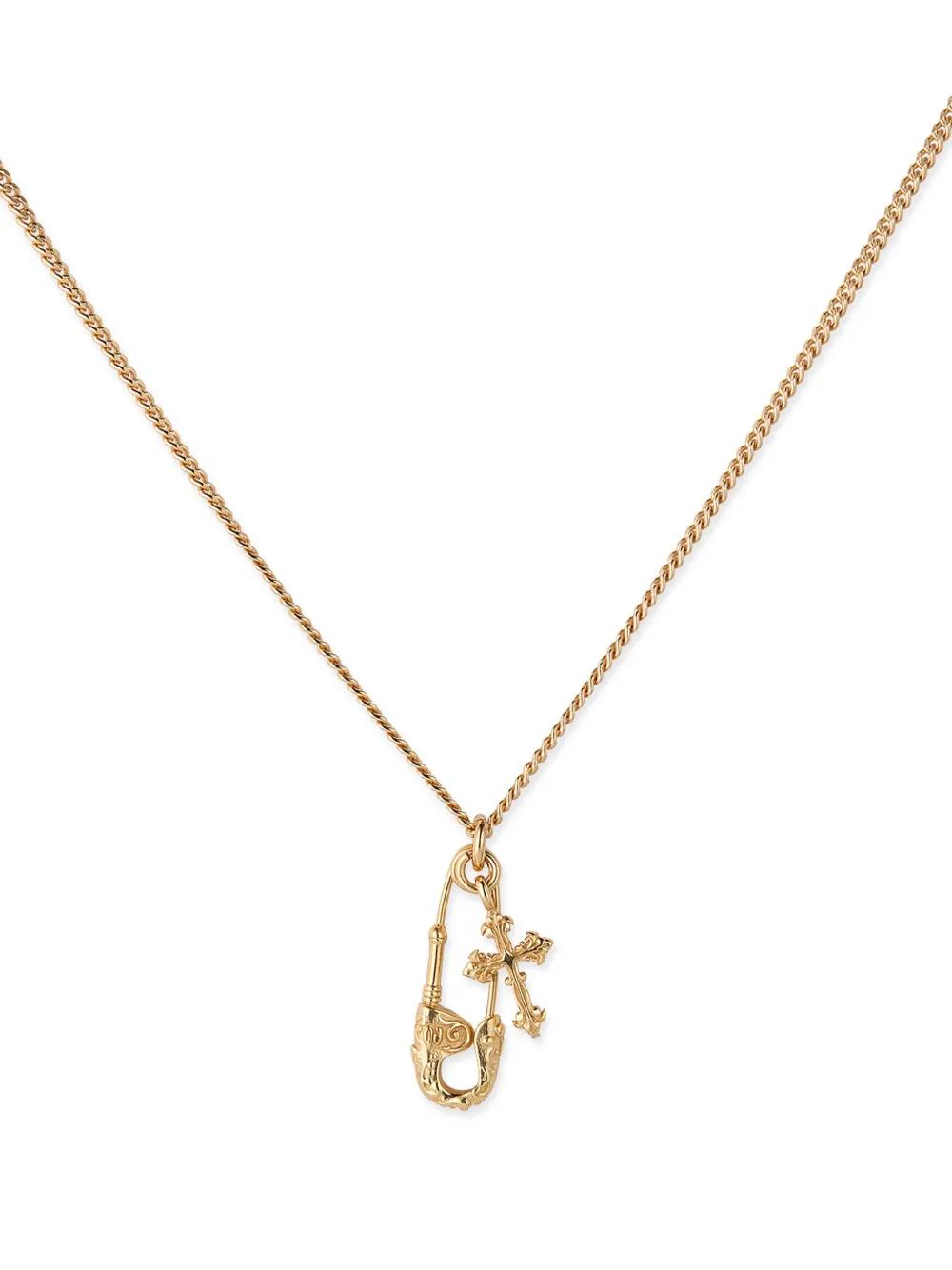 gold-plated silver pendant necklace