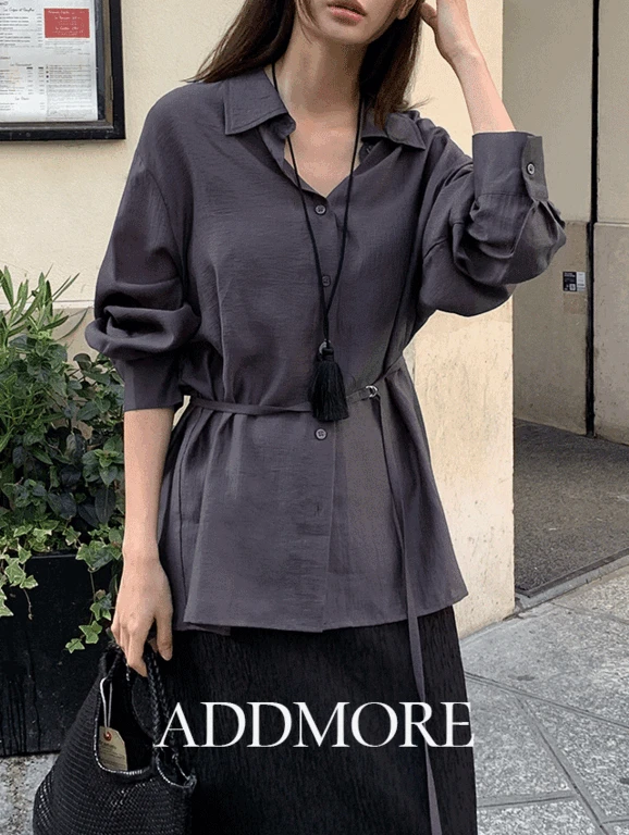[🍂하객룩/블라우스][에드모어] mnb341 루시 스트랩 시스루 셔츠