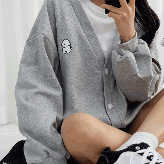 [당일출고/재고확보][S,FREE 두가지 사이즈]큐티자수가디건