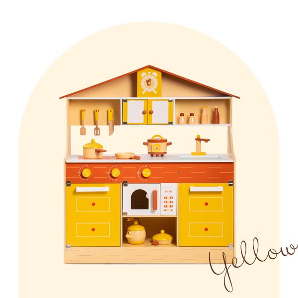 [타이거 마켓] [ROBUD] 원목 주방놀이 옐로우