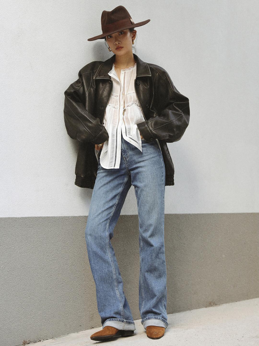 Tom faux leather blouson (블랙)