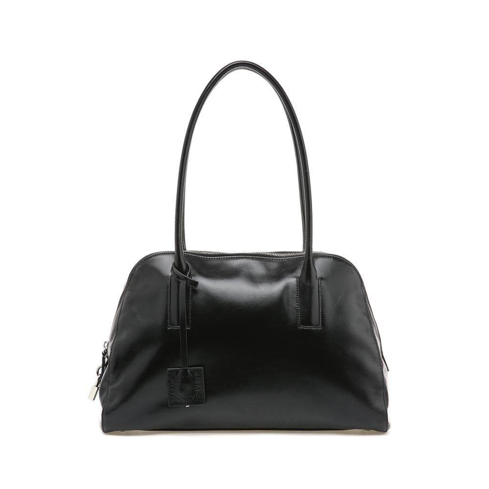 Bowling Bag In Leather, Black