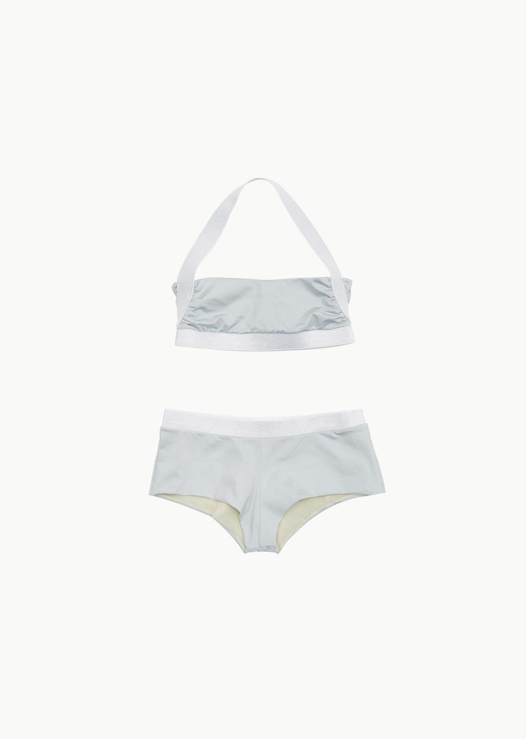 bikini swimming costume, pastel blue