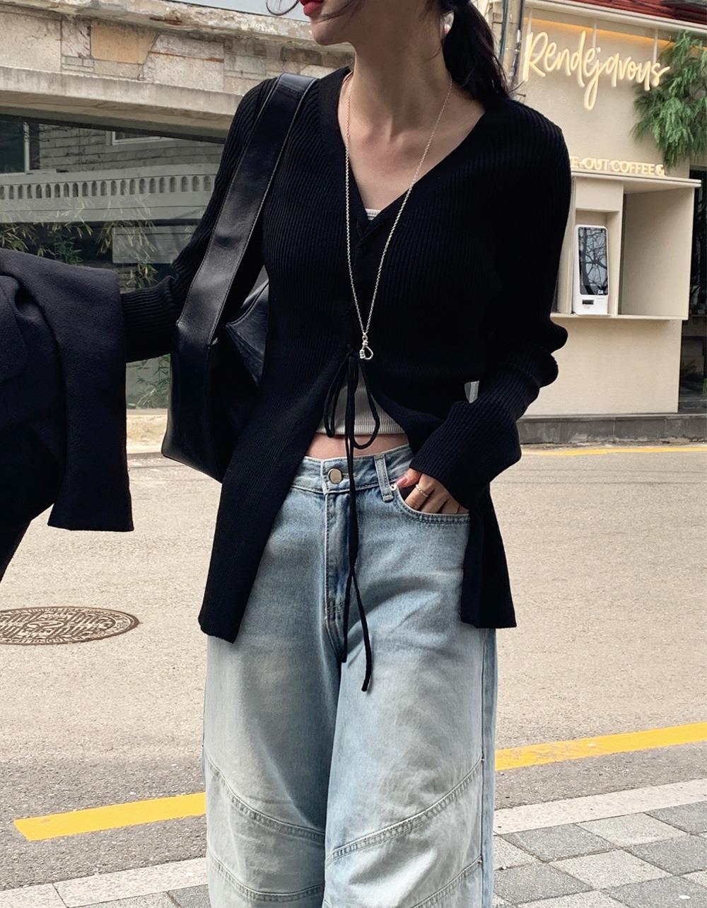 오브나인 웨더 스트링 cardigan