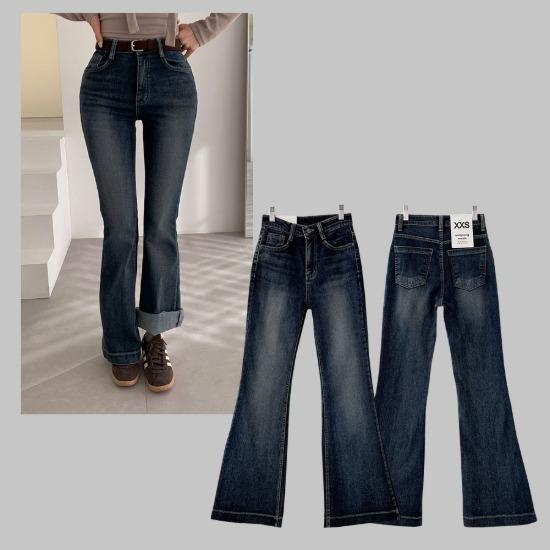 [겨울기모🔥/자체제작/허리쏘옥] 몸매보정 허얇골넓 워싱 부츠컷 기모 데님