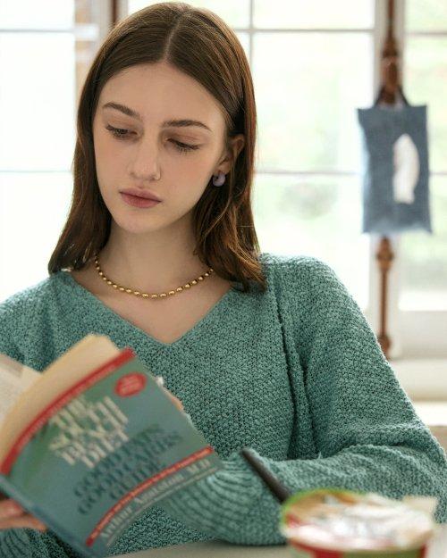 슬럽 레글런 니트 - 터키 블루