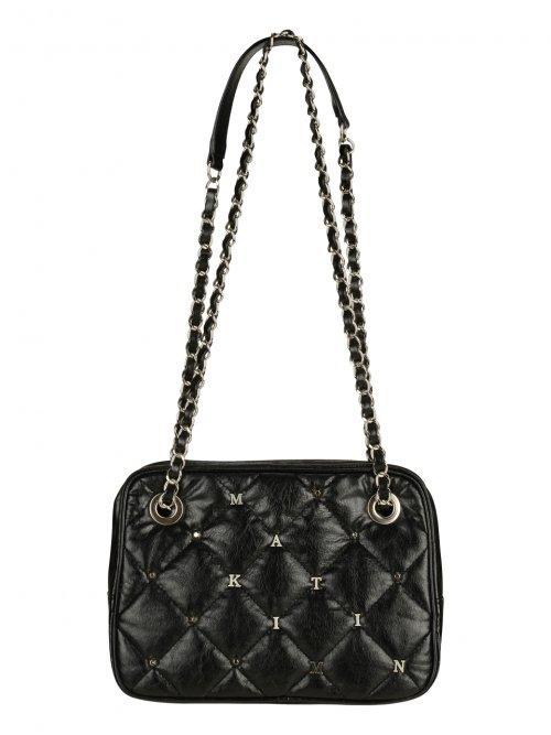 STUD MIDDLE QUILTING BAG IN BLACK