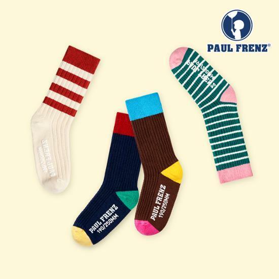폴프랜즈 23FW 원사이즈 골지양말 K-SOCKS 190~250mm(7세-성인)