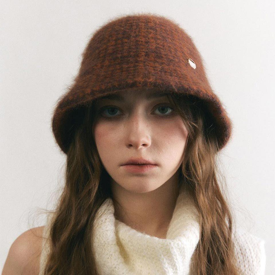 [어클렛] 하운드투스 앙고라 울 벙거지 햇 H017_ORANGE