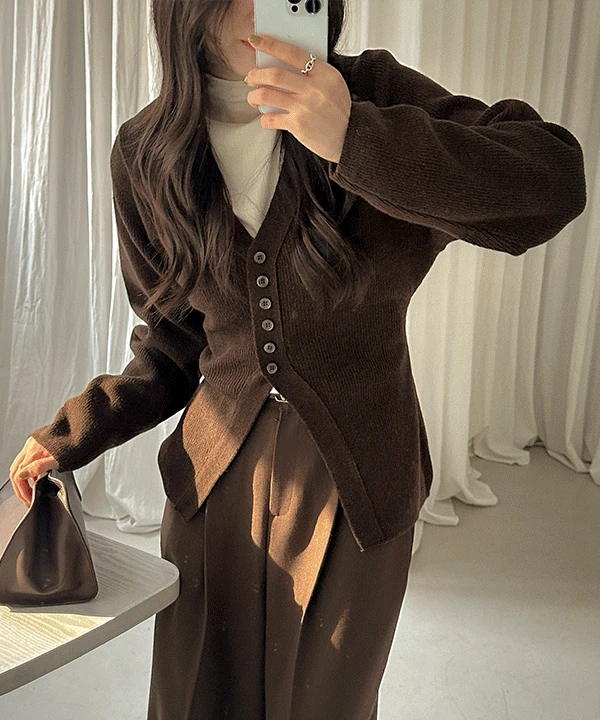 🚚당일출고 🔥[울50/팔뚝살커버] 위드 트임 브이넥 울가디건(겨울가디건, 연말룩, 하객룩, 출근룩, 올리브가디건, 니트가디건)