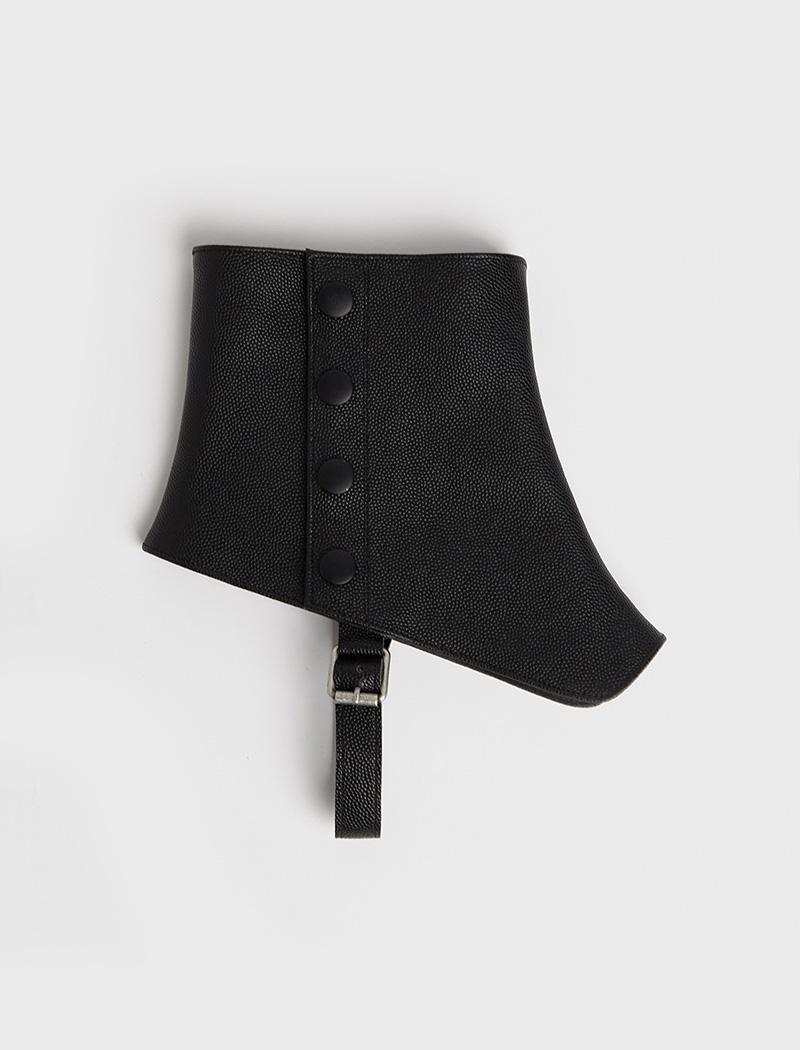 ALLOUE ankle spats_caviar black