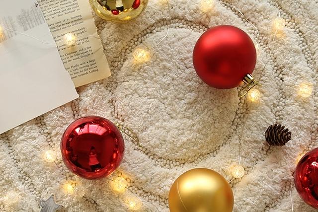 크리스마스장식볼 - 80mm 유무광믹스(6개set)