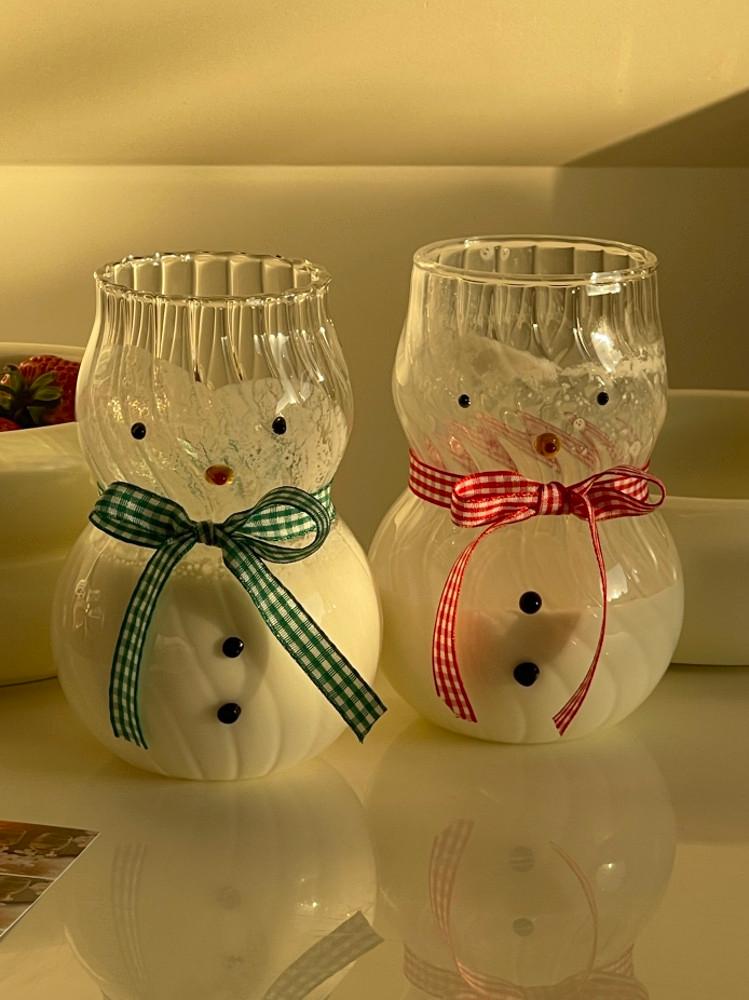 Stripe Snowman Glass 스트라이프 눈사람 유리글라스