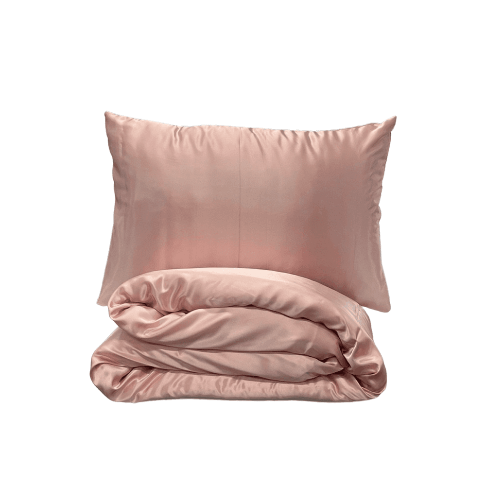 Peach pink Satin 베딩