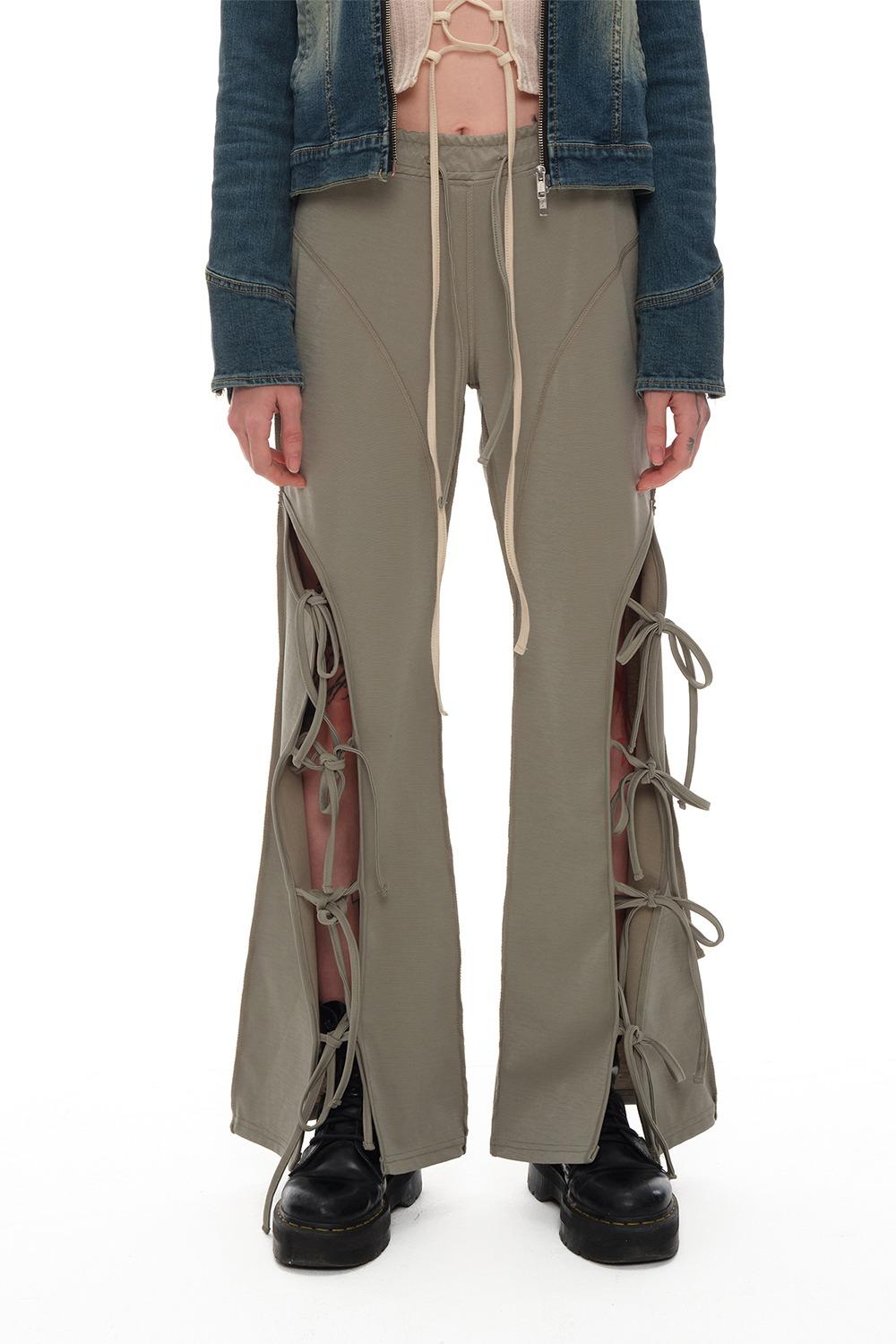 STRING BANDING PANTS_KHAKI