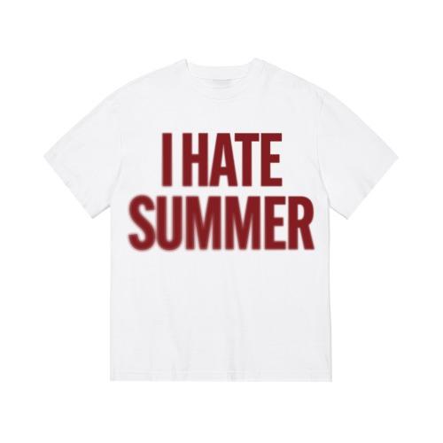 I HATE SUMMER Blur T-shirts RED