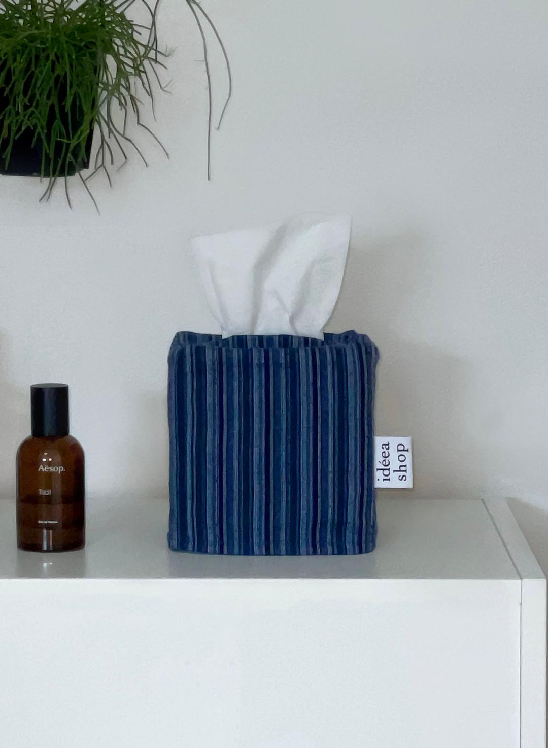 Denim tissue case - deep blue (s)