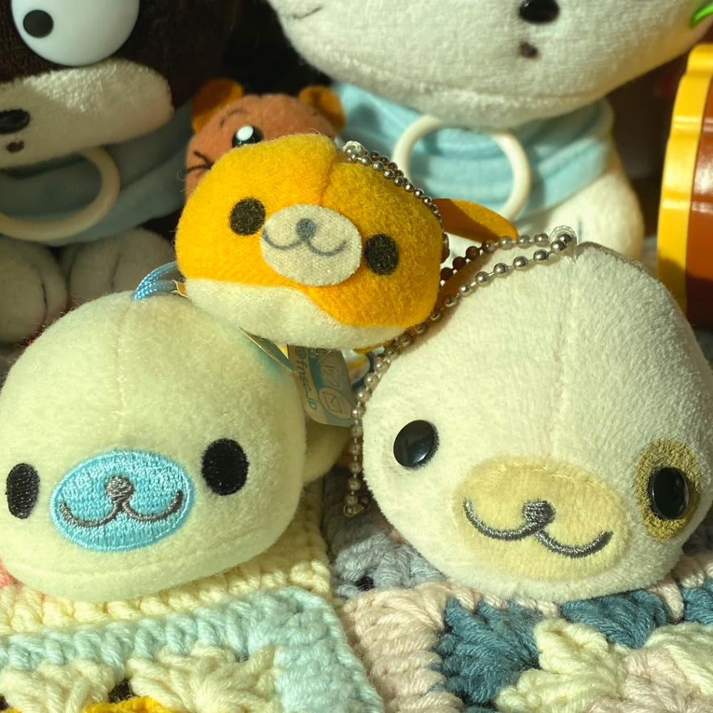 고전 마메고마 인형 키링