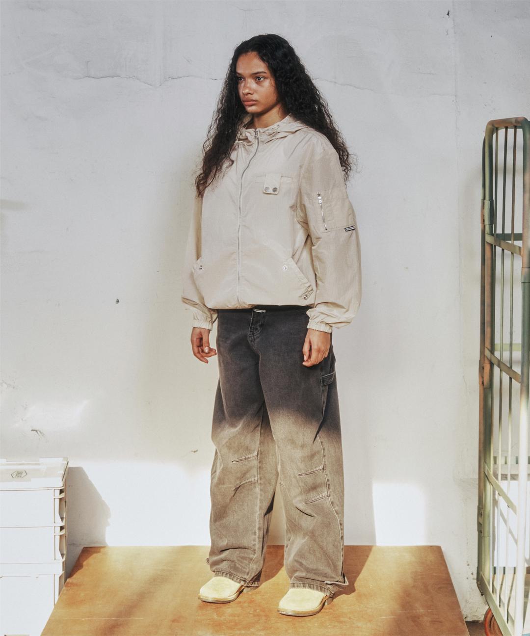 RIBSTOP SHEER WINDBREAKER BEIGE