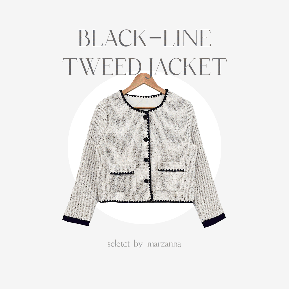 FT-3731 블랙라인 트위드 자켓