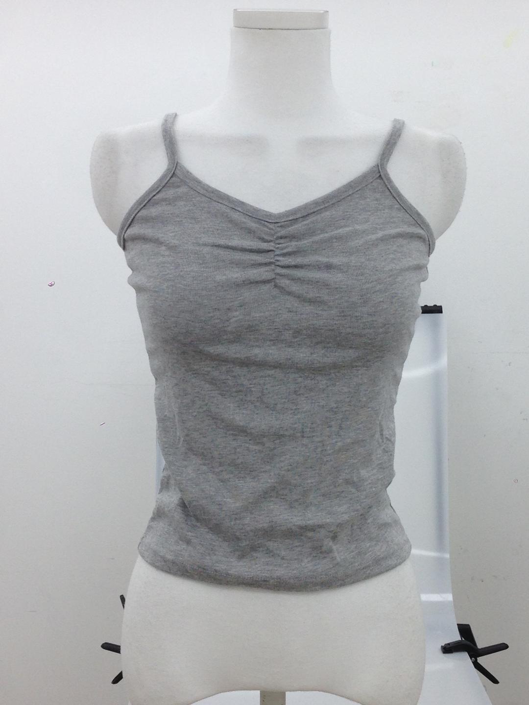SHIRRING SLV LESS (3 COLORS)