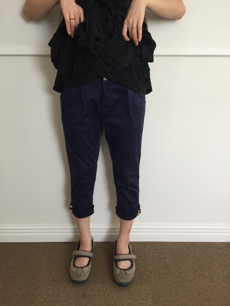 웨이브 카프리 팬츠