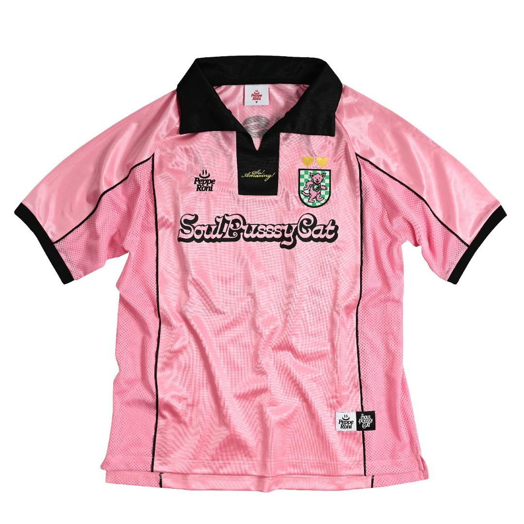 [SOULPUSSSYCATⅹPEPPERONI SEOUL] Fuzzzy Cat Jersey (pink)