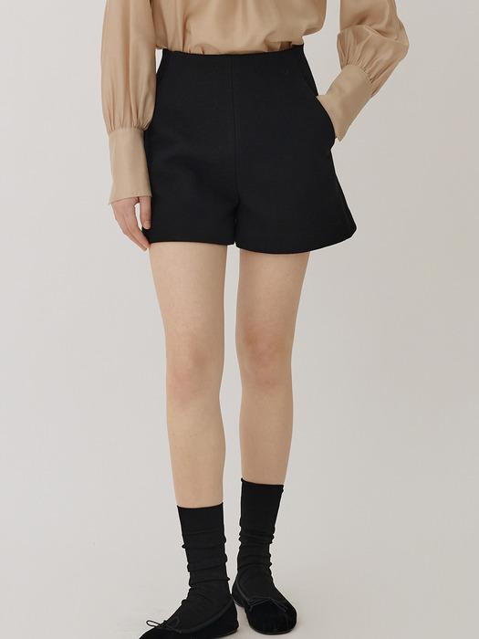 [04사이즈 10월말 출고]LEA high-rised fit&A mono tweed shorts_Black