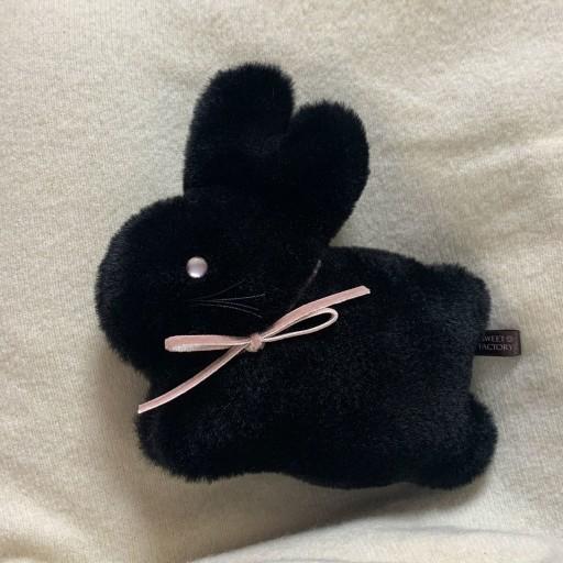 솜토끼 버니포포 허그인형 블랙 S