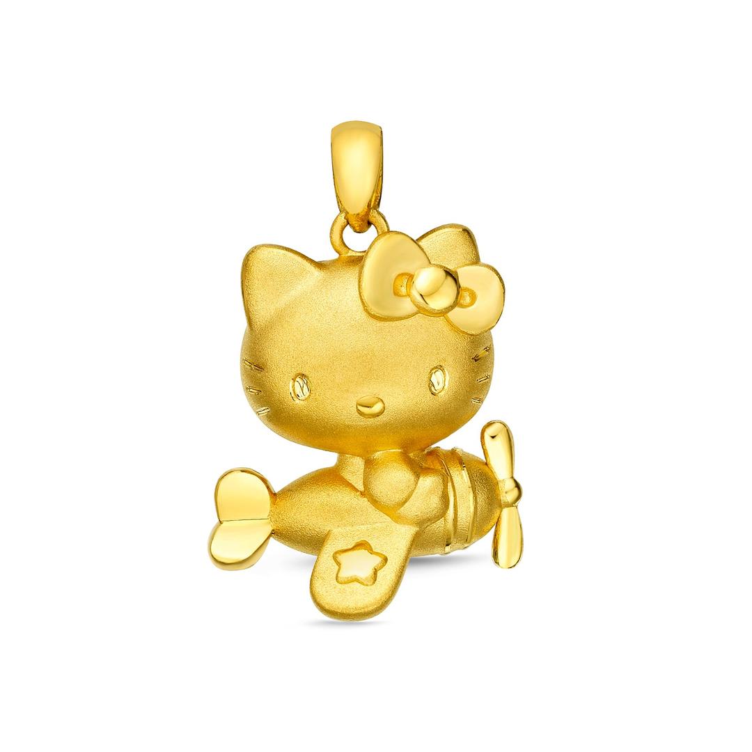 Hello Kitty x Chow Tai Fook 24K Gold Pendant (Airplane)