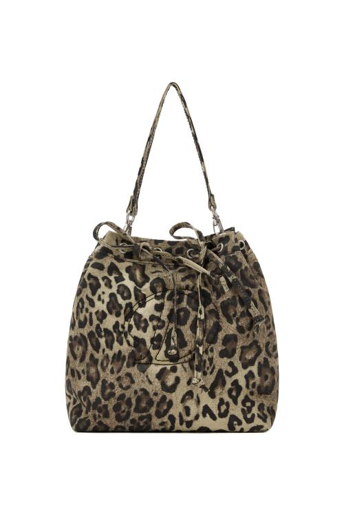 D STITCH PADDING MINI BAG IN LEOPARD