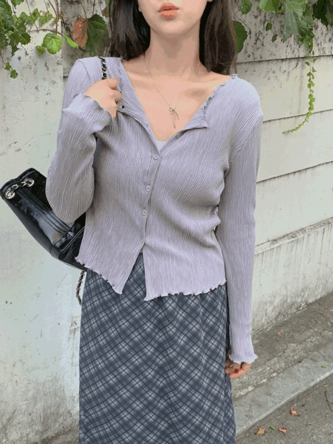 링링 투웨이 플리츠 블라우스 3color