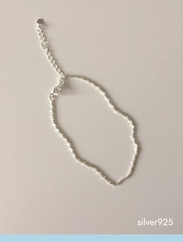 slim shine chain bracelet (silver925)