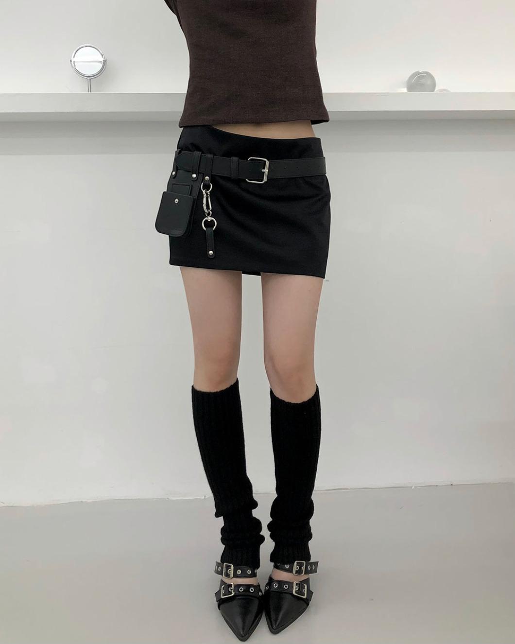 Satin mini skirt