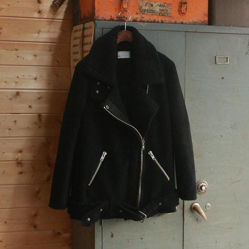 (vintage) 스웨이드 양털 라이더 자켓 (여성용)