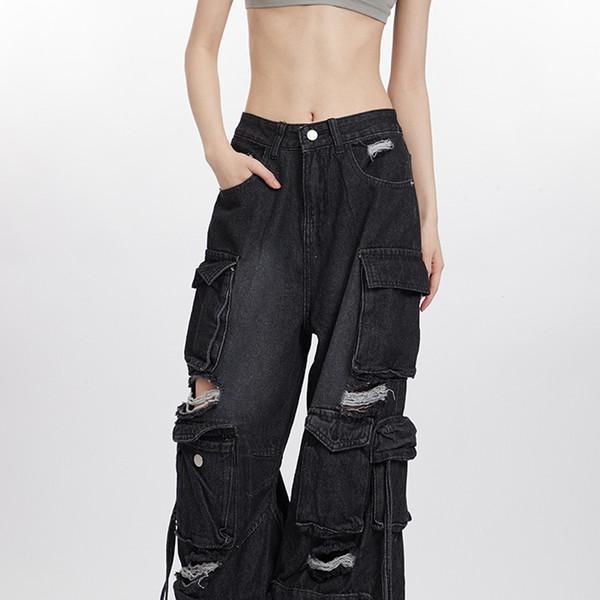 American street trend heavy workwear denim trouser