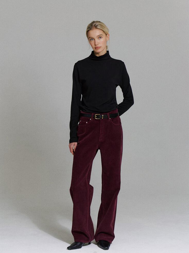 Bennett Corduroy Pants in Plum