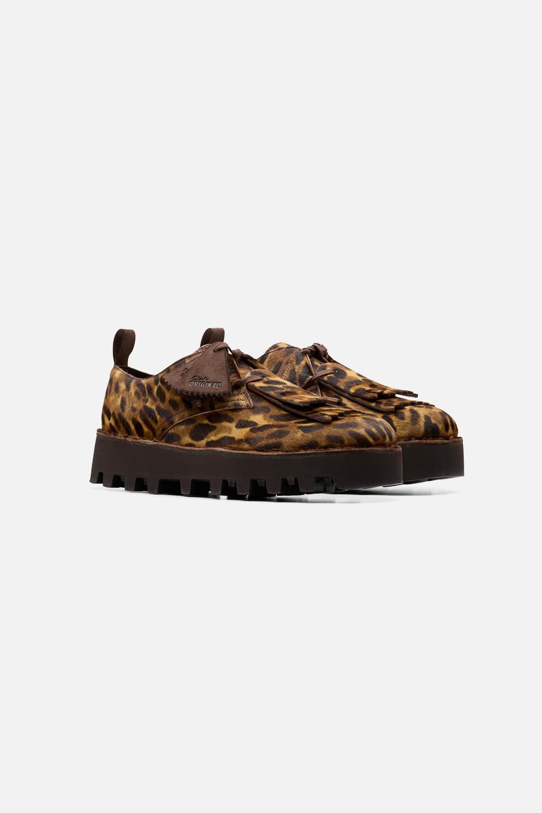 [1인 1족 구매 가능] CLARKS X Engineered Garments Desert Khan EG "Leopard PRT Pony\" 클락스 X 엔지니어드 가먼츠 데저트 칸 EG \"레오파드 PRT 포니\"