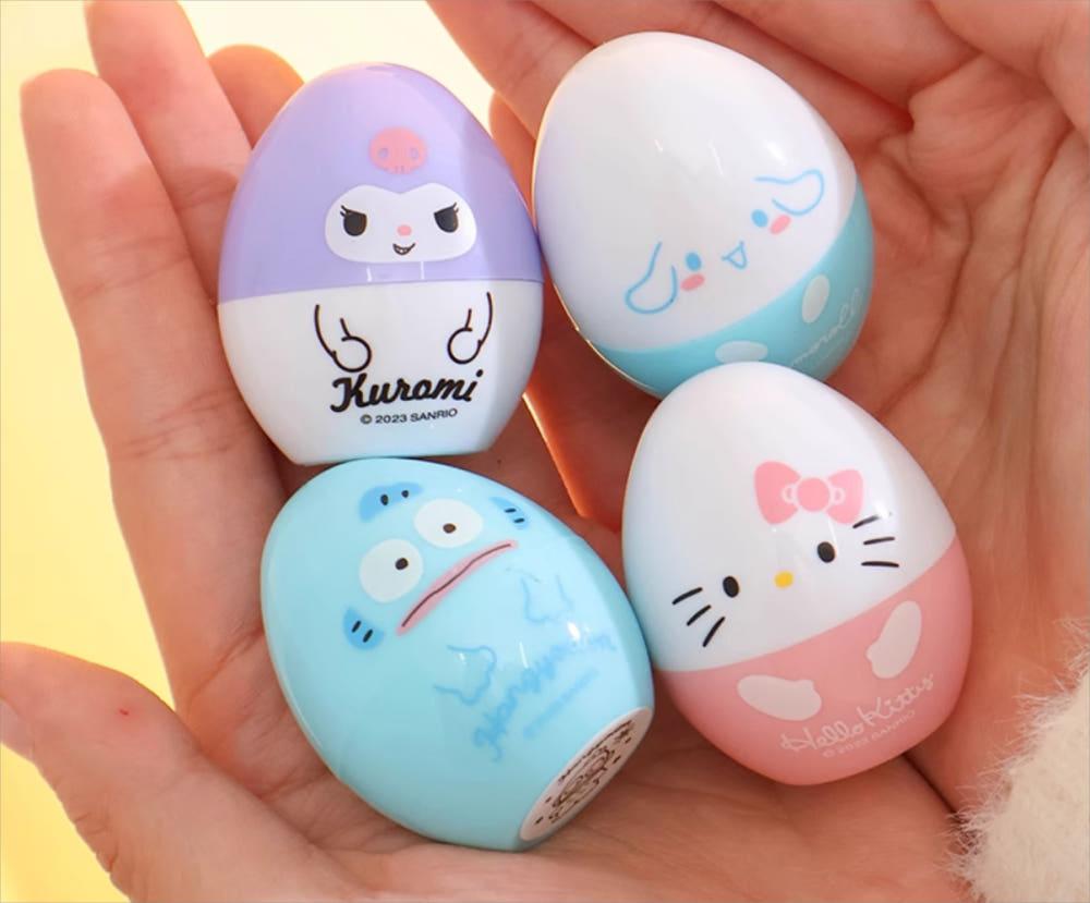 산리오 계란모양 달걀 스탬프 쿠로미 시나모롤 한교동 헬로키티 4종세트
