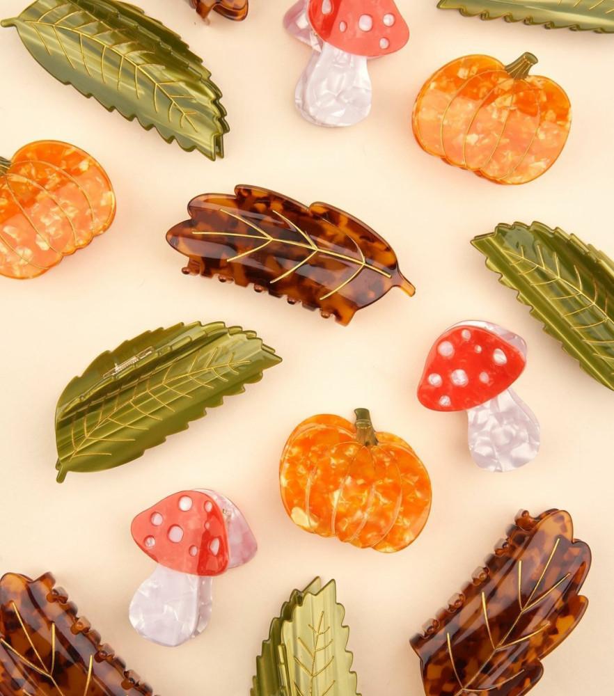 coucousuzette 쿠쿠수제뜨 가을 헤어집게핀 헤어핀 (사과 당근 호박 도토리)